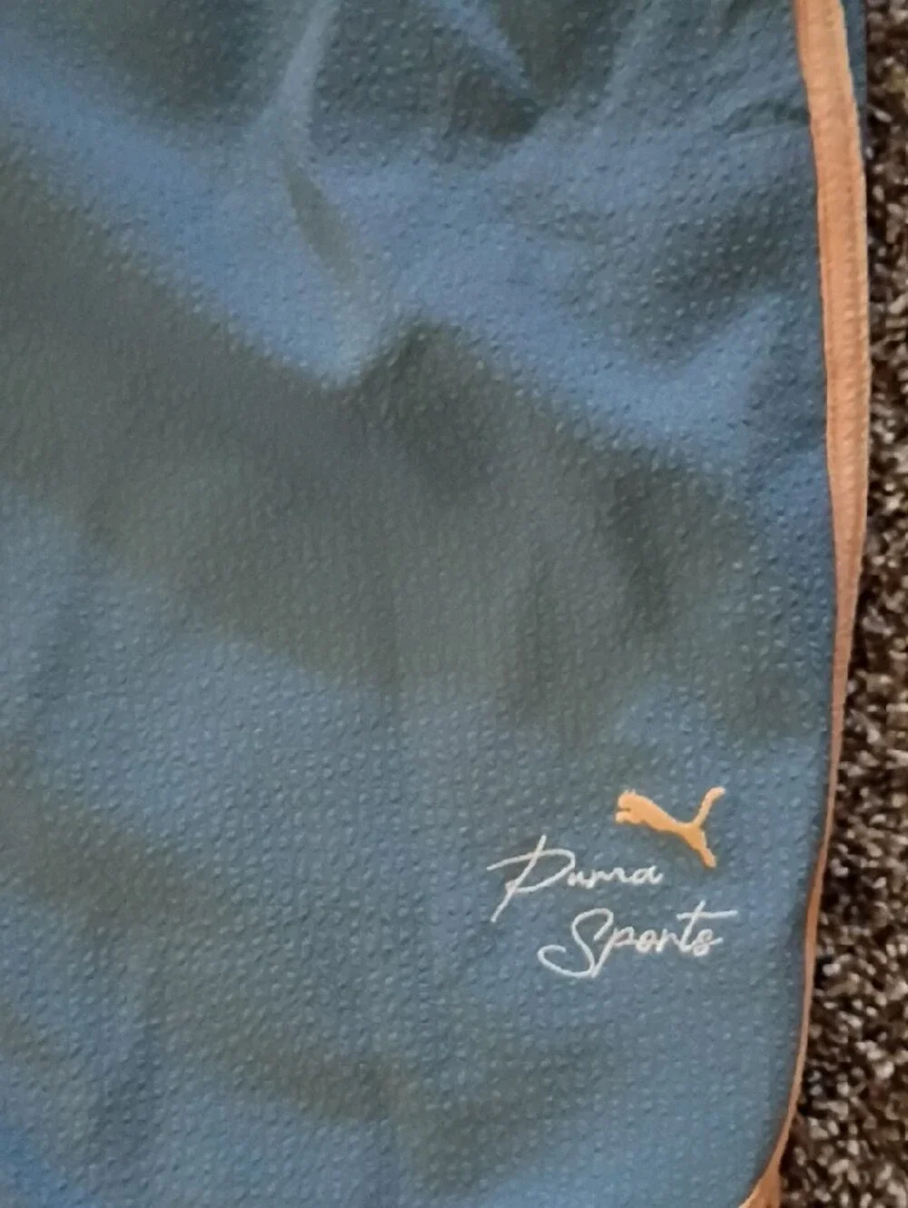 Puma Light Blue Athletic Shorts with Grey Waistband